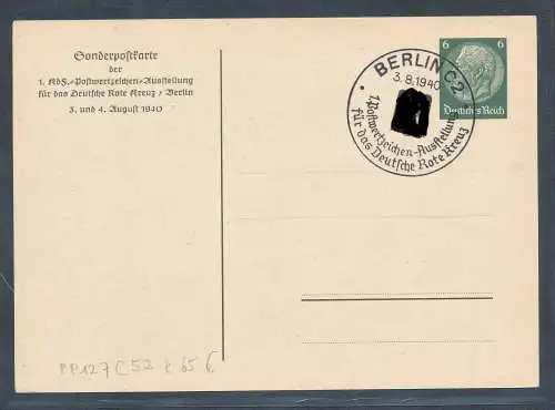 DR., Privatganzsache PP127-C52, gestempelt.