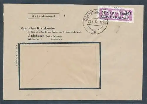 DDR.ZKD-Brief, MiF. Mi.-Nr. Dienst 11/2002