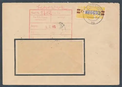 DDR. ZKD-Brief mit  EF. Mi.-Nr. 25 Z