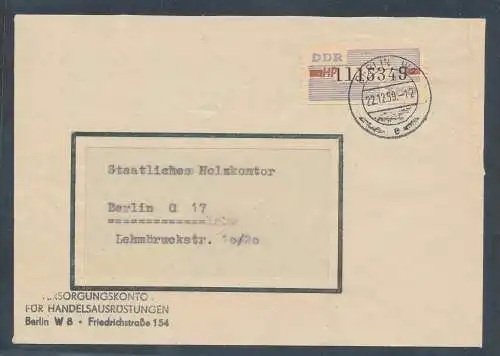 DDR. ZKD-Brief, EF. Mi.-Nr. 28 HP.
