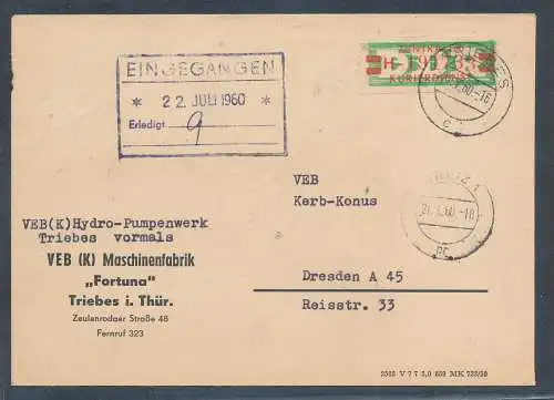 DDR.ZKD-Brief, EF. Mi.-Nr.31 II H.