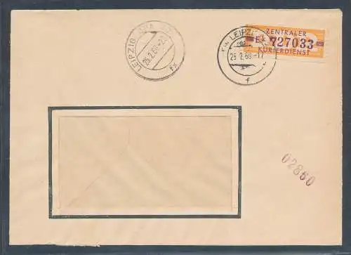 DDR.ZKD-Brief, EF. Mi.-Nr. 22E.