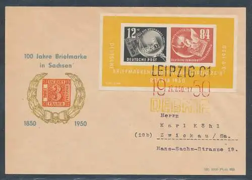 DDR. Mi.-Nr. Block 7 auf Brief.