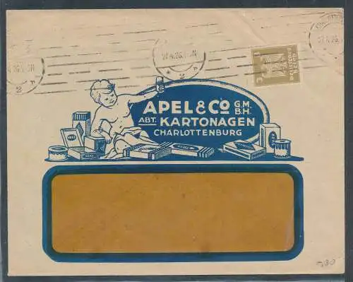 DR. Reklamebrief Kartonagen Apel & Co.GmbH, Charlottenburg.