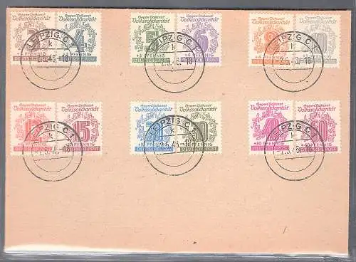 SBZ-West Sachsen Mi.-Nr. 138-149 auf Brief.