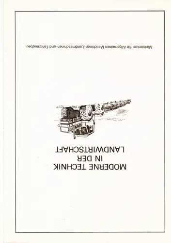 DDR - Gedenkblatt, Moderne Technik in der Landwirtschaft, A3-1978