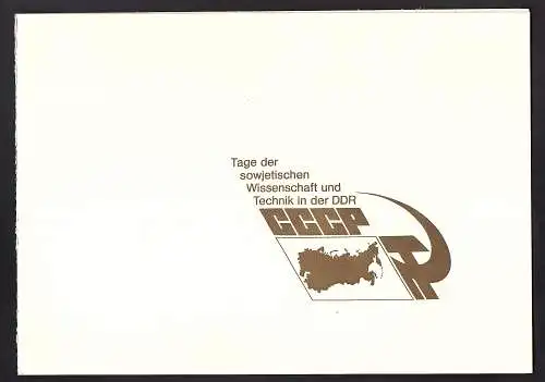 DDR - Gedenkblatt, Tage der Sowj. Wissenschaft und Technik in der DDR, B16-1979.