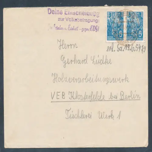 DDR, Losungsstempel "Deine Entscheidung...................." 