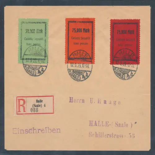 DR. Lokalausgaben Halle auf R.-Brief. 