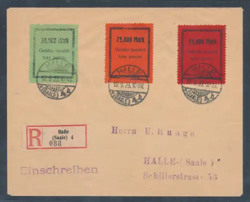 DR. Lokalausgaben Halle auf R.-Brief. 