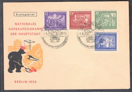 DDR-FDC: Berlin-Aufbau (1952)