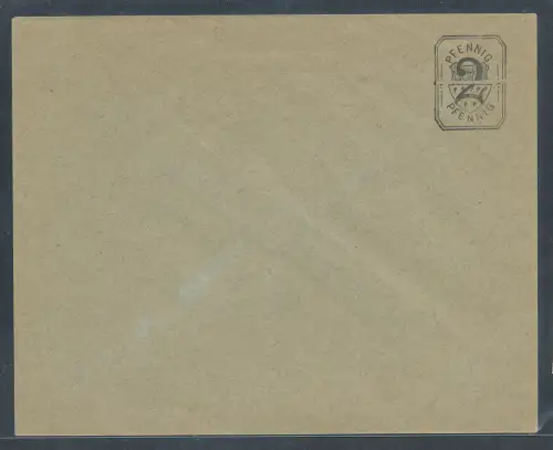 Privatpost, 2 Pf. Ganzsache-Brief Cöln ungebraucht.