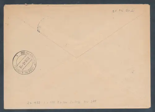 SBZ. R.-Fernbrief mit MiF. Mi.-Nr. 228 mit DV. u.a., mit Ak.-St.