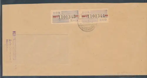 DDR. ZKD-Brief mit  MeF. Mi.-Nr. 28 HP