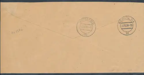 DDR. ZKD-Brief mit  MeF. Mi.-Nr. 28 HP