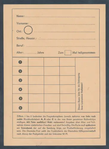 Bizone, Ganzsache Mi.-Nr. FP. 2 I ungebraucht