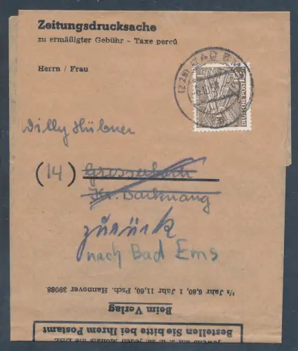 Berlin Streifband mit EF. Mi.-Nr. 48