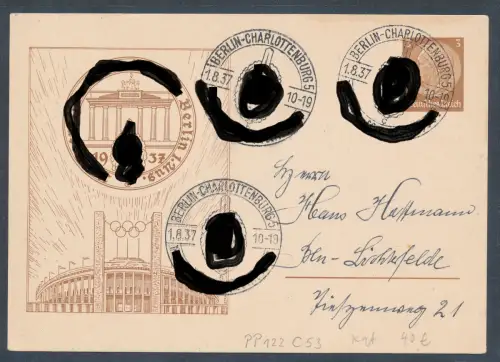 DR., Privat Ganzsache Reichstreffen der.... PP 122-C53  gestempelt.