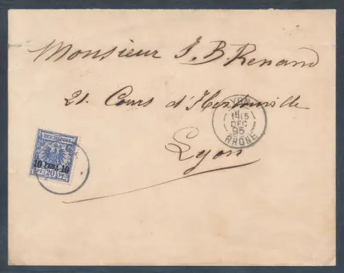 DOA. Fernbrief mit EF. Mi.-Nr. 4  gelaufen.