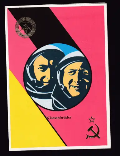 DDR - Gedenkblatt, "Klassenbrüder" 1. Fliegerkosmonaut der DDR, B16-1978 a2