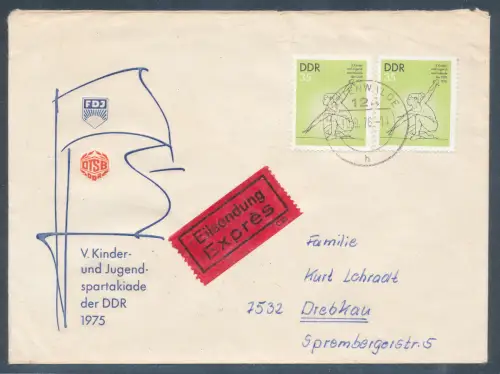 DDR. Eilbote-Fernbrief mit Me.F. Mi.-Nr. 2068