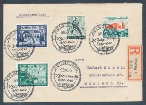 DR., R.-Fernbrief mit Me.F. Mi.-Nr. 750 u.a. gelaufen/FDC.