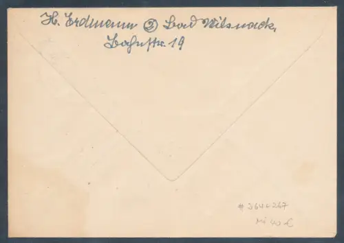 DDR. Fernbrief mit MeF. Mi.-Nr. 264 + 267 von OR.