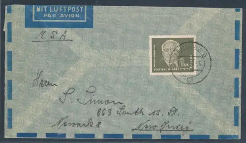 DDR. Ausland-Luftpostbrief mit EF. Mi.-Nr. 325