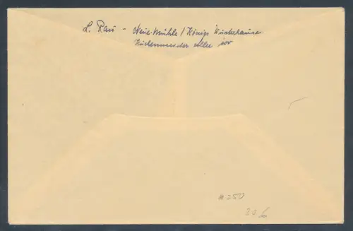 DDR. Fernbrief mit ME.F. Mi.-Nr. 250 (2x) mit DZ.