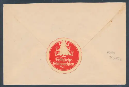 DDR. Fernbrief mit EF. Mi.-Nr. 489