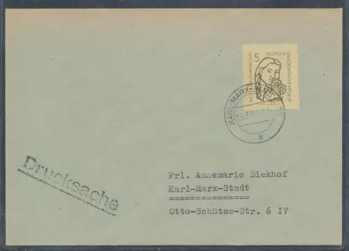DDR. Ortsbrief mit EF. Mi.-Nr. 548