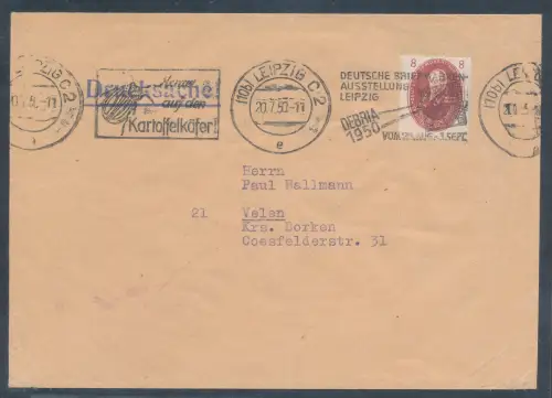 DDR. Drucksache mit EF. Mi.-Nr. 264