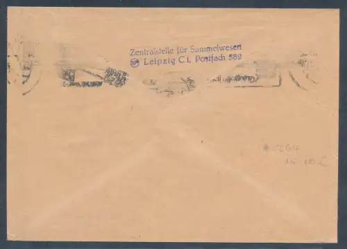 DDR. Drucksache mit EF. Mi.-Nr. 264