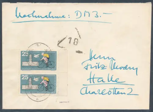 DDR. NN.-Ortsbrief mit Me.F. Mi.-Nr. 888