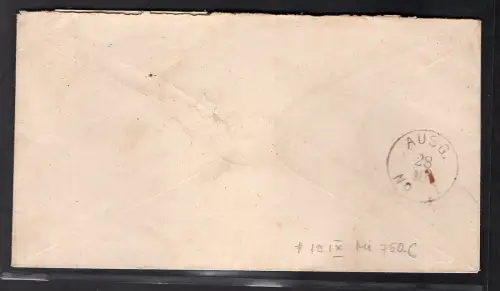 DR. Brustschildbrief mit EF. Mi.-Nr. 19  PF. IX