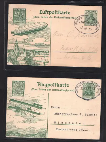 DR. Ganzsache Mi.-Nr. SFP 1+ SFP2   gelaufen.