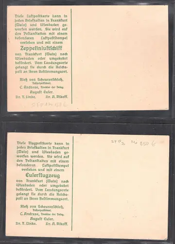 DR. Ganzsache Mi.-Nr. SFP 1+ SFP2   gelaufen.