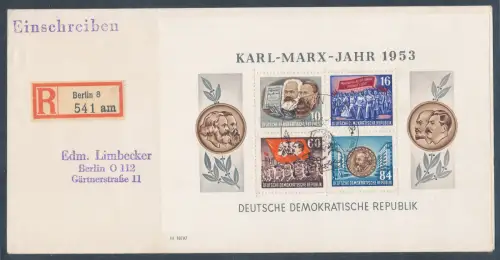 DDR, FDC. Mi.-Nr. Block 8 + 9 A/B FA.weigeltBPP.