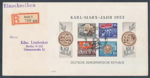 DDR, FDC. Mi.-Nr. Block 8 + 9 A/B FA.weigeltBPP.