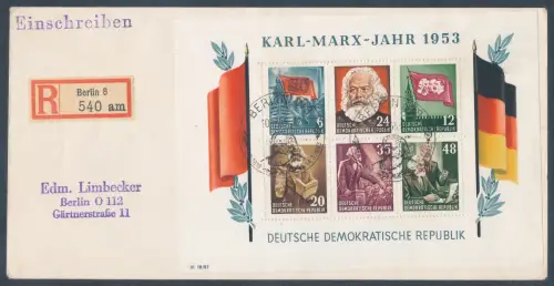 DDR, FDC. Mi.-Nr. Block 8 + 9 A/B FA.weigeltBPP.