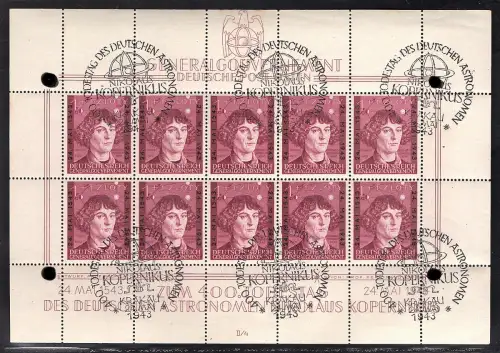 Generalgouvernement Kopernikus, Mi.-Nr. 104 Kleinbogen II/4 gestempelt.