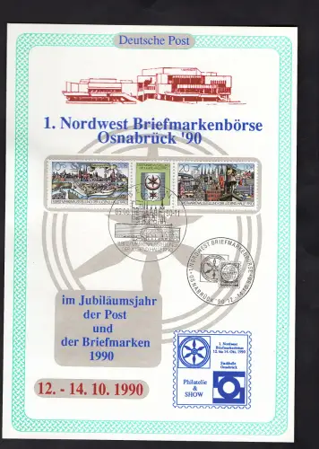 DDR - Gedenkblatt, Briefmarkenbörse Osnabrück 1990, B23-1990