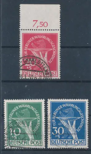 Berlin 1949, So.-Ausgabe, Mi.-Nr. 68-69, 70 I, gestempelt, Befund SchlegelBPP.