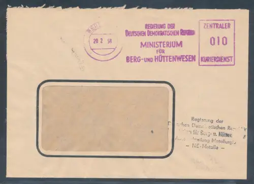 DDR.ZKD-Brief mit AFS. Regierung der DDR.