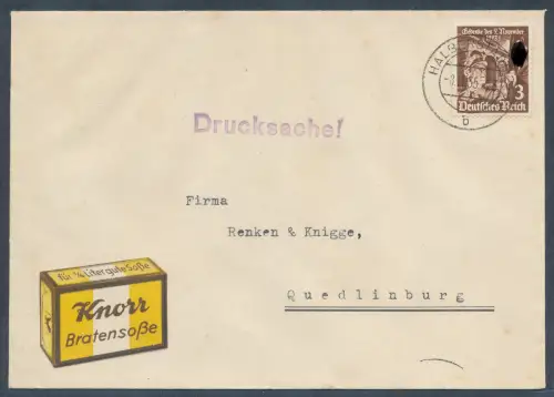 	DR., Reklamebrief KNORR Bratensoße, Heilborn.