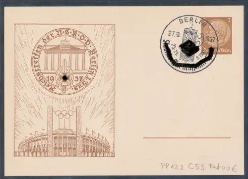 DR., Privat Ganzsache PP122-C53 gestempelt.