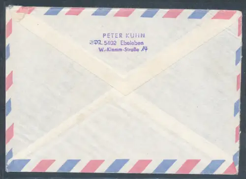 DDR. Luftpost-Auslandbrief mit Me.F. Mi.-Nr. 3310