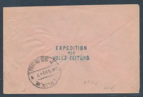 DR., Rohrpost Ganzsache RU 2 mit Zudruck  gelaufen