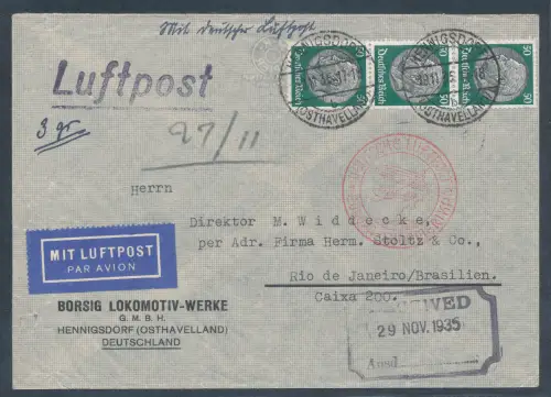 Zeppelin-Brief Nordamerikafahrt  mit  Me.F. DR. Mi.-Nr. 525