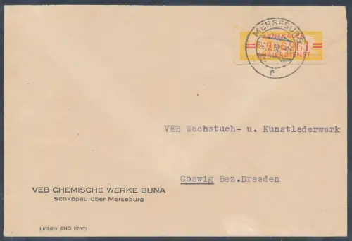 DDR. ZKD-Brief mit  EF. Mi.-Nr. 17 F